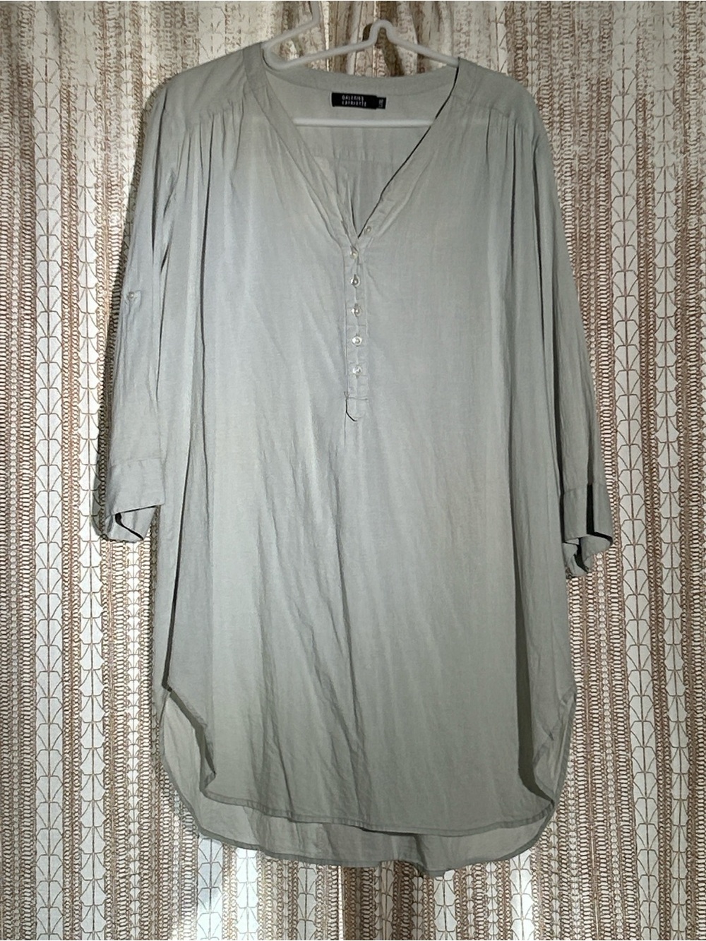 Beige Galeries Lafayette Button-Front Tunic